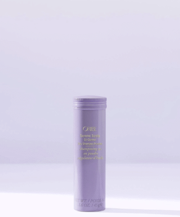 Oribe Serene Scalp Oil Control Dry Shampoo Powder – sausas šampūnas riebiai galvos odai, sugeriantis riebalus ir suteikiantis plaukams gaivos
